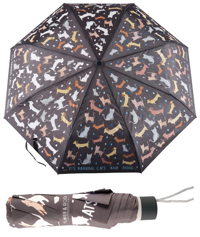 Floss&Rock Cats and Dogs Color Changing Umbrella Ομπρέλα Γάτες και Σκύλοι που Αλλάζει Χρώμα στη Βροχή  Ηλικία 3+   40P3608