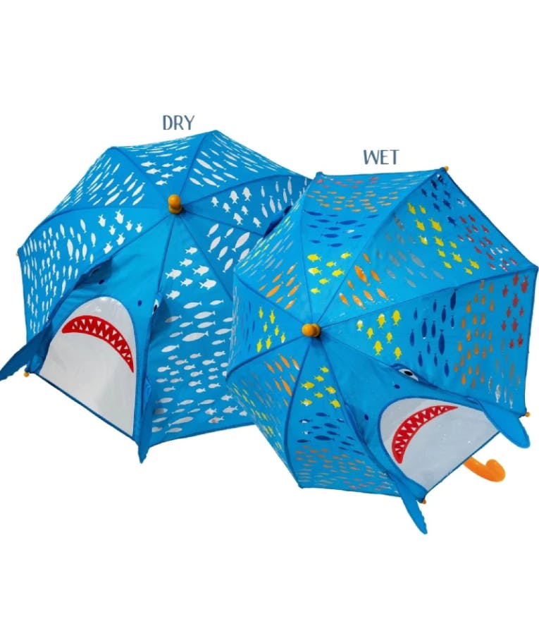 Floss&Rock 3D Shark Color Change Umbrella  Ομπρέλα που Αλλάζει Χρώμα στη Βροχή Καρχαρίας Ηλικία 3+   45P6501
