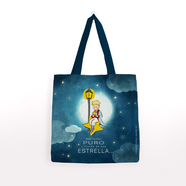 PREMIUM PAPER - Υφασμάτινη Τσάντα Ώμου LE PETIT PRINCE Διάσταση 37x40cm  LLP-57-12 Bolsa Algodon Mediana