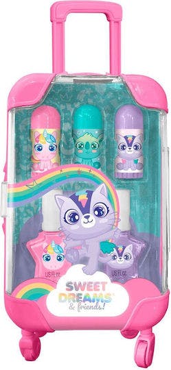 Kids Set Cosmetic Case SWEET DREAMS Σετ 3τμχ Βάλσαμο Χειλιών και 3τμχ Βερνίκια Νυχιών Ηλικία 3+ KL11573