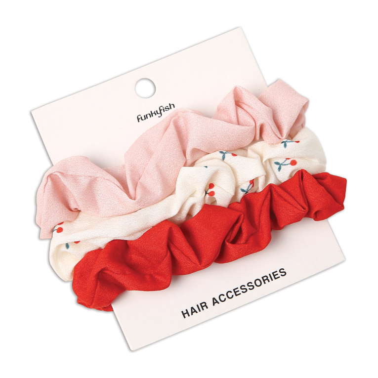  Blossom elastic hair band 3 Scrunchie Φιόγκοι Μαλλιών 300-31002