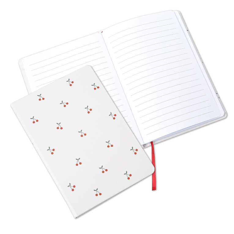  Notebook A5 Hard Cover Cherry Blossom Σημειωματάριο Λευκό Σπιράλ Ριγέ 300-31012