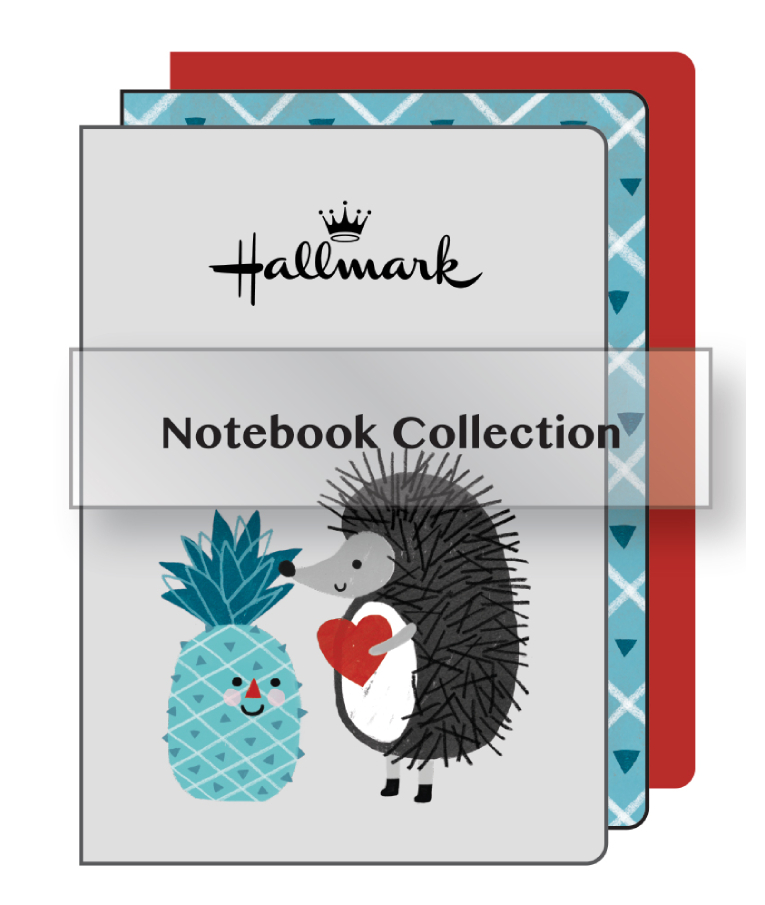 HALLMARK - Hallmark Σημειωματάριο PINEAPPLE Ριγέ 32 Φύλλα A5 3τμχ 333-05005 BMU