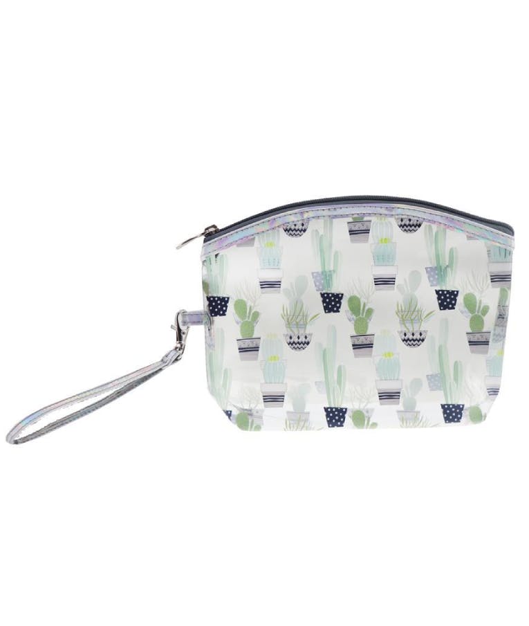 Tesoro Νεσεσέρ Διάφανο Πλαστικό με Σχέδια Κάκτους - Cosmetic Bag Transparent Cactus  18x5x12cm  582151