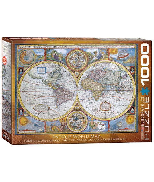 EUROGRAPHICS - Puzzle ΠΑΖΛ Antique World Map Maps Collection  1000 Τεμ. 6000-2006 48x68