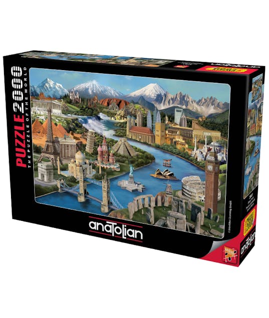 ANATOLIAN -  Puzzle ΠΑΖΛ  Μνημεία του Κόσμου Popular Landmarks Daniela Pirola 2000 τεμ. 3941 66x96