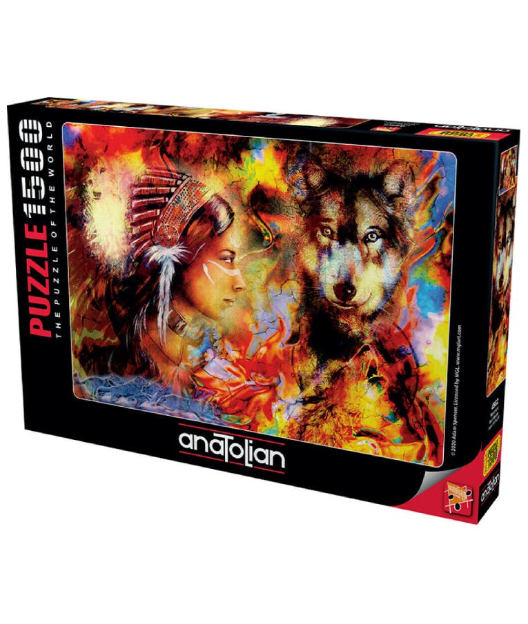 Puzzle Παζλ WOLF MAIDEN Adam SPENCER - Η Ινδιάνα και Ο Λύκος 2D 4562 1500 Τεμ. 60x85