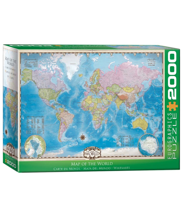  Puzzle ΠΑΖΛ Ο Χάρτης του Κόσμου MAP OF THE WORLD 2000 Τεμ. 8220-0557 68χ98