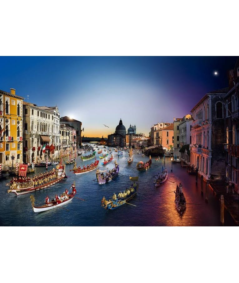 Puzzle Παζλ 22583 Prime3D Regata Storica, Venice - Day to Night - 1036 τεμ 410030 70.1χ49.7 cm