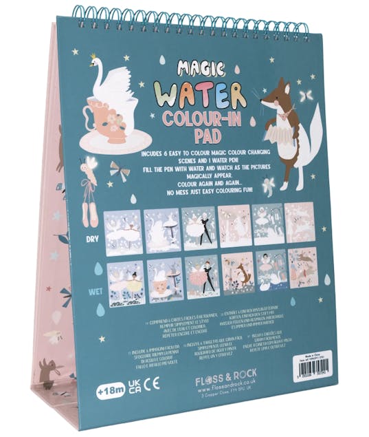 FLOSS & ROCK - Floss & Rock WATERCARD EASEL AND PEN- Enchanted Magic Water Pad Flipbook - Μπλοκ Ζωγραφικής Μαγικές Χρωμοσελίδες 3+ 43P6394