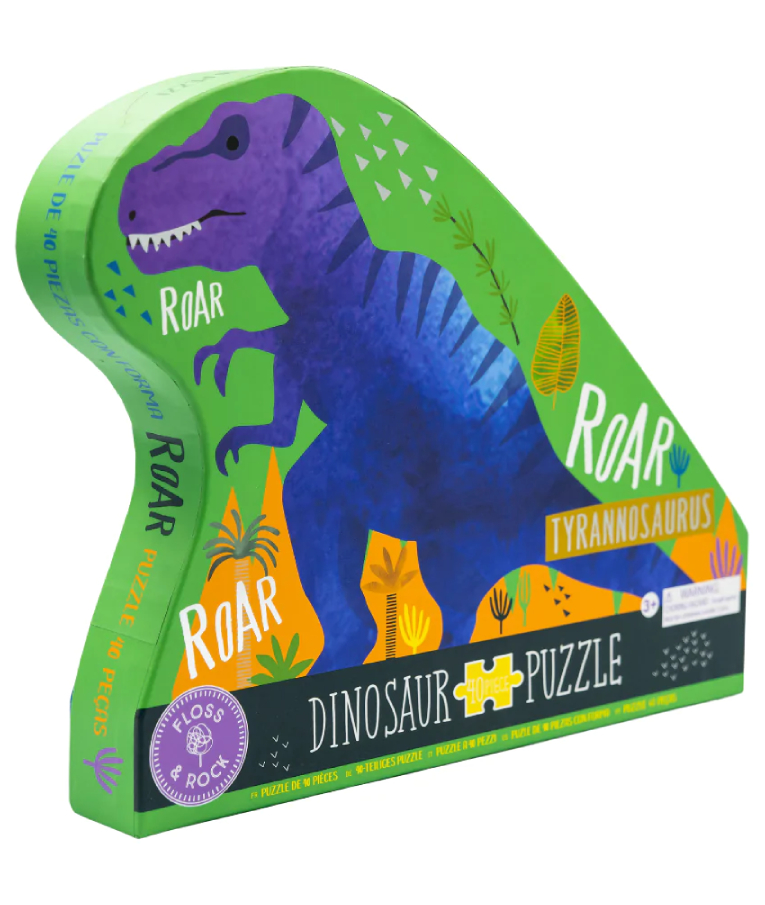 FLOSS & ROCK - Floss & Rock 40pcs Dinosaur Puzzle - Παζλ Δεινόσαυροι 40 τμχ Ηλικία 3+  JIGSAW 45P6461
