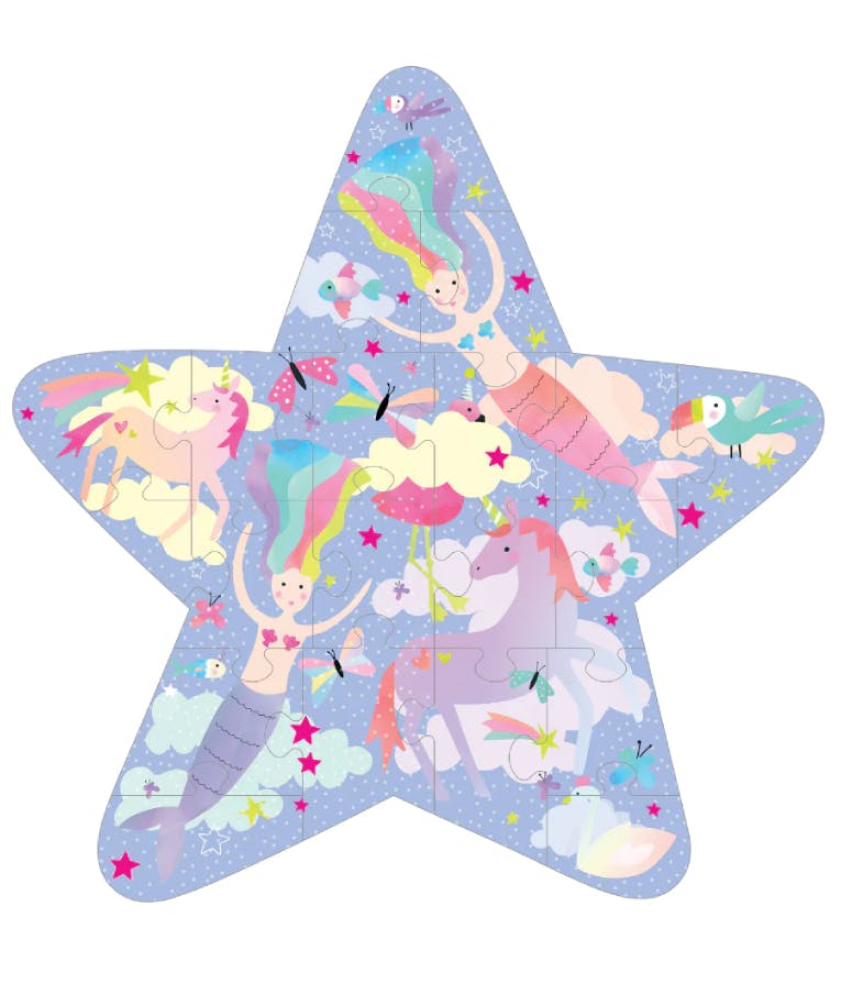 FLOSS & ROCK - Floss & Rock Puzzle FANTASY 20pcs STAR - Παζλ FANTASY  45P6465