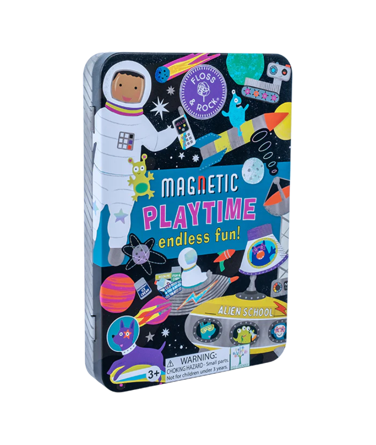 FLOSS & ROCK - Floss & Rock Magnetic Playtime SPACE - Μαγνητικό Παιχνίδι Περιλαμβάνει 2 Μαγνητικές καρτέλες και πάνω από 50 Μαγνήτες  3+
