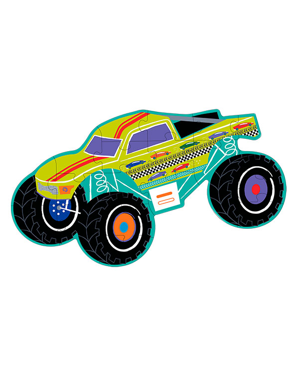 FLOSS & ROCK - Floss & Rock Puzzle MONSTER TRUCK 20pcs  | Ηλικία 3+   49P6084