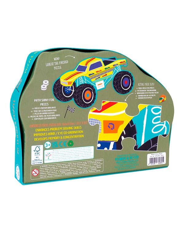 FLOSS & ROCK - Floss & Rock Puzzle MONSTER TRUCK 20pcs  | Ηλικία 3+   49P6084