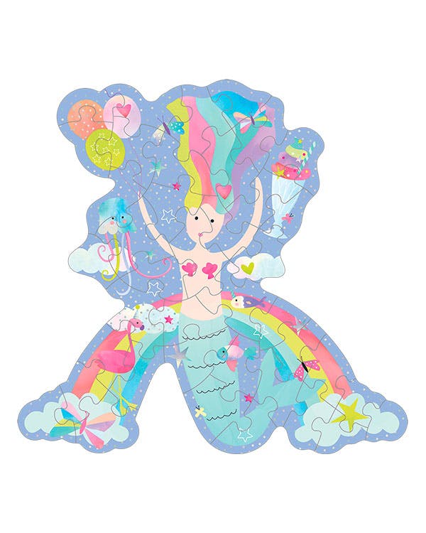 FLOSS & ROCK - Floss & Rock Puzzle MERMAID  40pcs  | Ηλικία 3+   49P6089