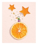 Ευχετήρια κάρτα ZEN Γενική χωρίς Μήνυμα με Αστέρια και Πορτοκάλι 17Χ14 εκ Fun Creations ZE108