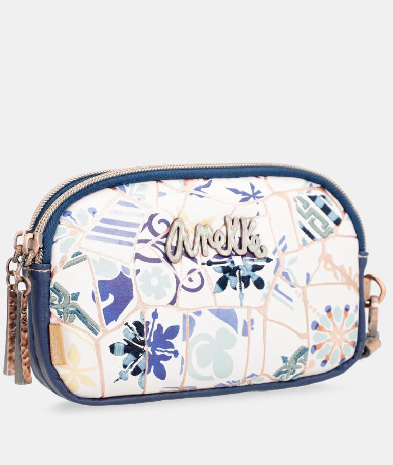 Anekke Mediterranean Neceser-Wallet-Mobile Case Μικρό Νεσεσέρ 2 Θέσεων-Πορτοφόλι-Θήκη Κινητου Διάσταση 18x12x3 34747-378