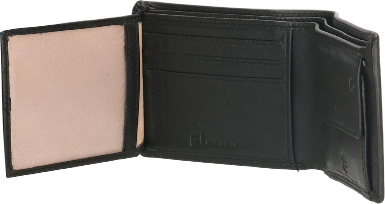 POLO - Polo Real Leather Wallet Dd Exclusive - Δερμάτινο Αντρικό Πορτοφόλι σε Μαύρο Χρώμα  01D2819