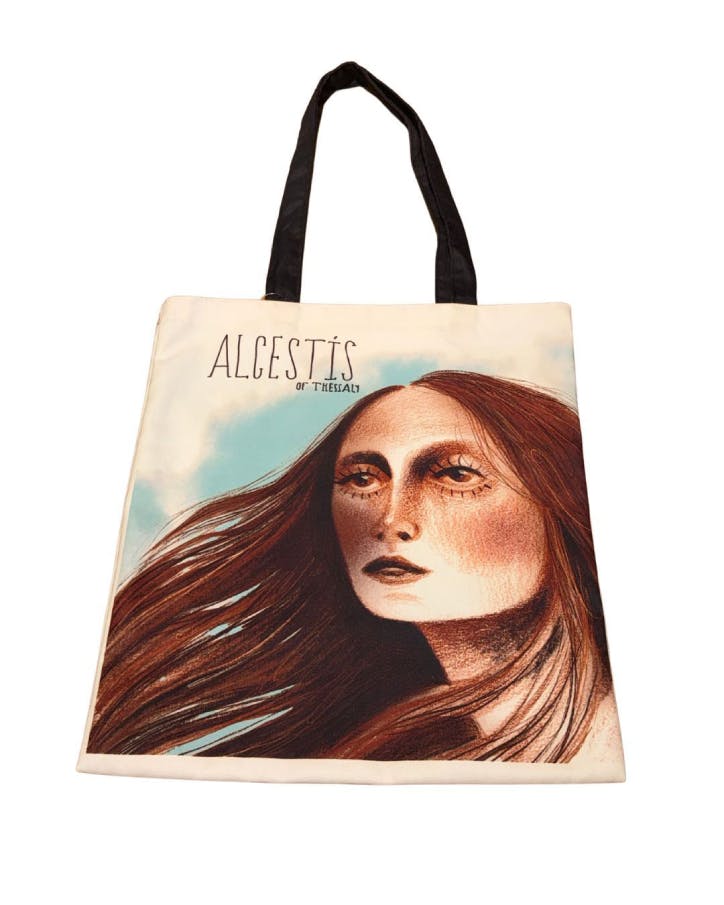  Tote Bag Υφασμάτινη Τσάντα Σουετ Alcestis of Thessaly 38x42  Great Women of Greek Mythology