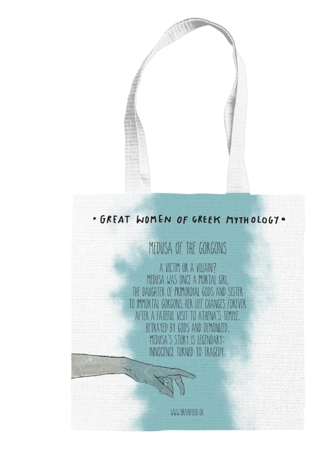  Tote Bag Υφασμάτινη Τσάντα Σουετ Medusa of the Gorgons 38x42  Great Women of Greek Mythology