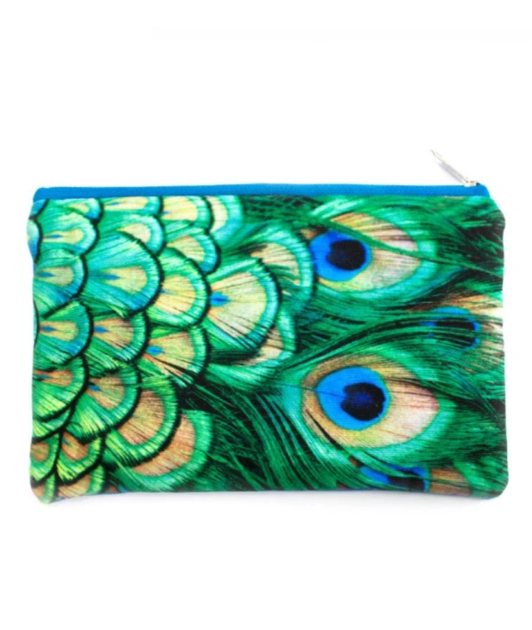 Museum Editions Τσαντάκι - Κασετίνα PEACOCK FEATHERS 20x12.5cm  LLAE0029