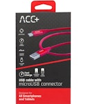 Καλώδιο σύνδεσης ACC+ USB σε Micro-USB 2.4A Fast Charge Μπλε 1μ