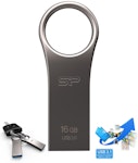  POWER USB Flash Drive Jewel 80, 16GB, USB 3.2 Gen 1, Titanium