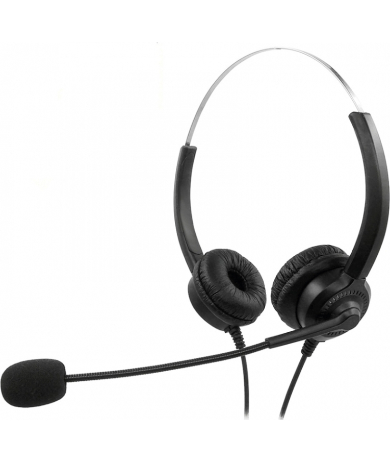 ΑΚΟΥΣΤΙΚΑ  Corded stereo headset with microphone and control panel, black (MROS304)