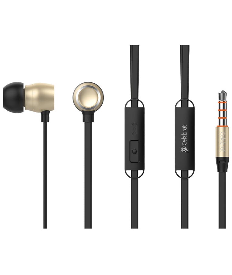 Ακουστικά 3.5  Ενσυρματα CELEBRAT G10 GOLD