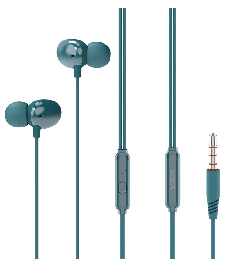 earphones με μικρόφωνο X5, 3.5mm, 1.2m, μπλε
