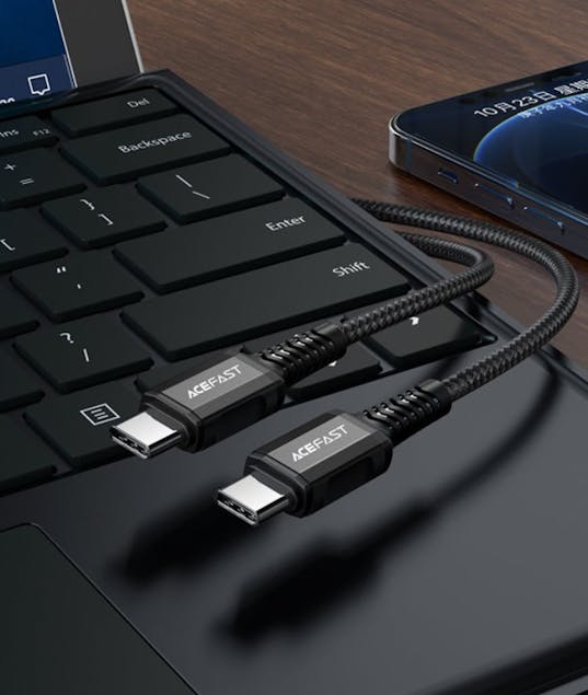 HOCO - Καλώδιο σύνδεσης Acefast C1-03 USB-C σε USB-C Braided 3A 60W 1.2m Μαύρο