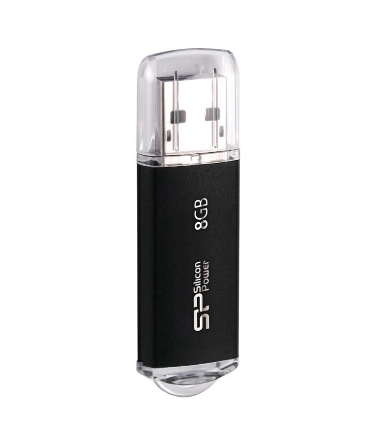 SILICON -  POWER USB Flash Drive Ultima II-I, 8GB, USB 2.0, μαύρο SP008GBUF2M01V1K