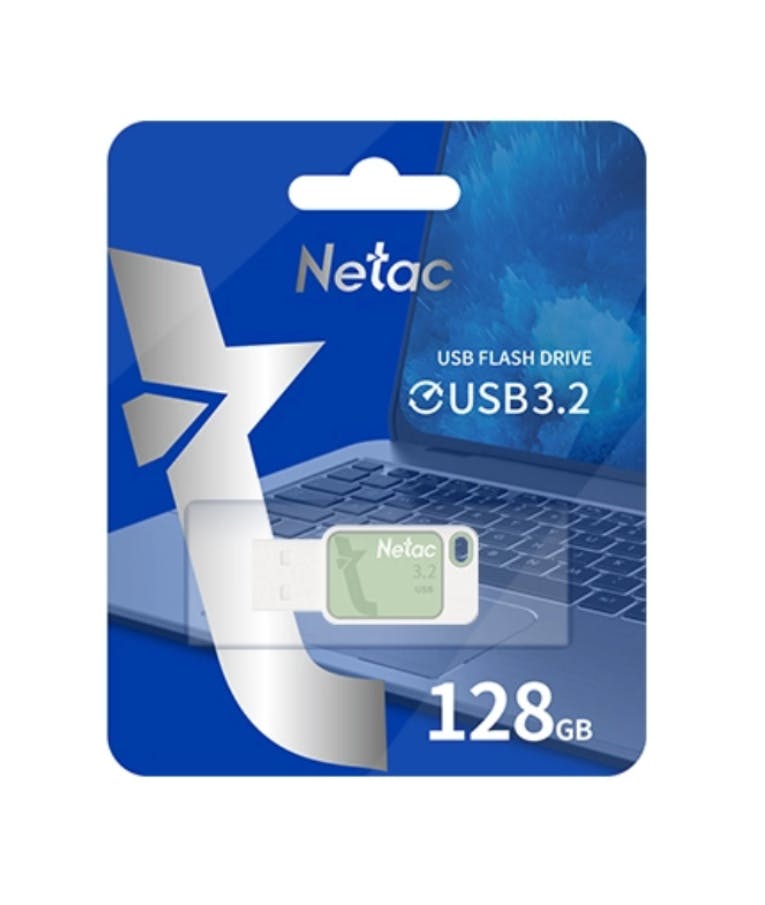 USB Flash Drive NETAC USB Flash Drive UA31, 128GB, USB 3.2, πράσινο
