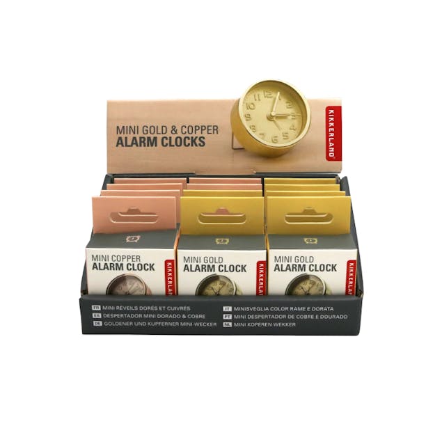 KIKKERLAND -  Mini Gold and Copper Alarm Clocks - Μίνι Ξυπνητήρια σε Χρυσό ή Χάλκινο Χρώμα  AC10-A