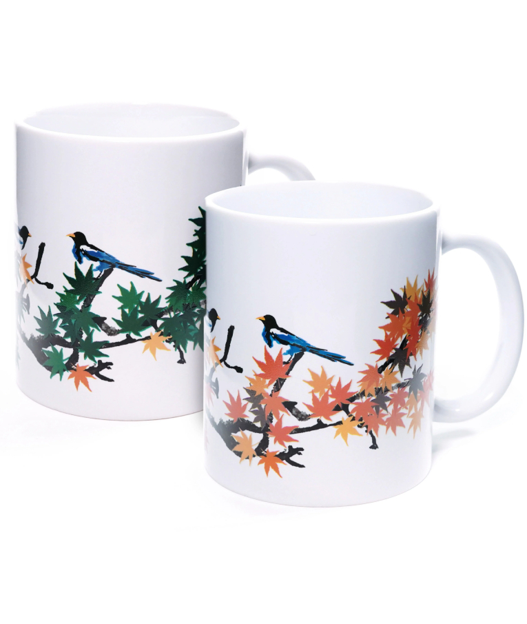 KIKKERLAND -  Maple Leaves Morph Mug - Κούπα με Σχέδιο ΦΥΛΛΑ που αλλάζει χρώμα στο ζεστό  CU333