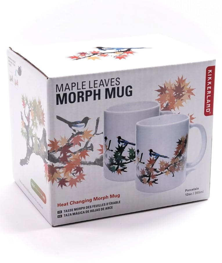 KIKKERLAND -  Maple Leaves Morph Mug - Κούπα με Σχέδιο ΦΥΛΛΑ που αλλάζει χρώμα στο ζεστό  CU333