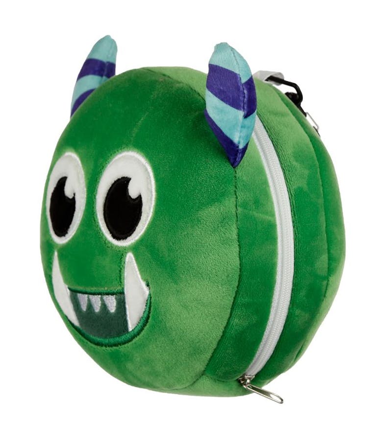 Relaxeazzz Highland Green Monster Round Plush Travel Pillow & Eye Mask | Μαξιλαράκι Ταξιδιού και Μάσκα Υπνου  CUSH223