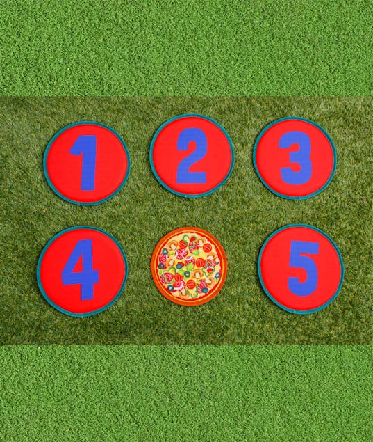THE TOY BIN - Υφασμάτινα Εκπαιδευτικά Pads με Κόκκινους Αριθμούς Pizza 6 τεμ CC50043 031500430 The Toy Bin