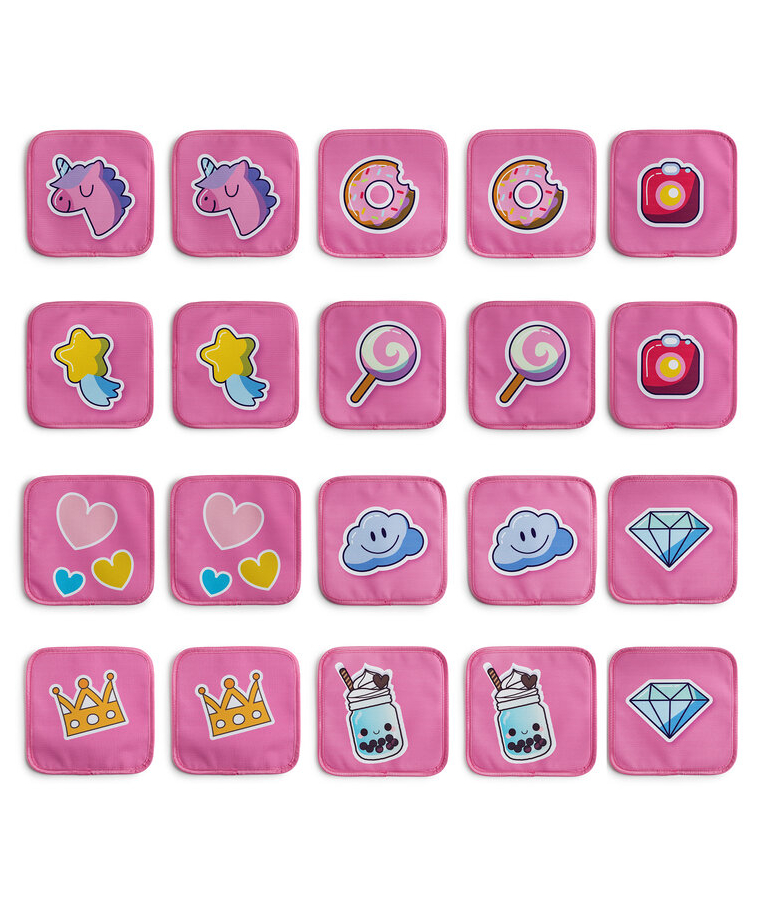 THE TOY BIN - Υφασμάτινα Εκπαιδευτικό Παιχνίδι Μνήμης με Pads Μονόκερος Ροζ Unicorn BOARD GAME -Memory Unicorn CC83249 The Toy Bin 031832490