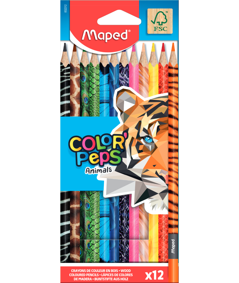Ξυλομπογιές Maped Color Peps Άγρια Δύση 12Τεμ. (832212)