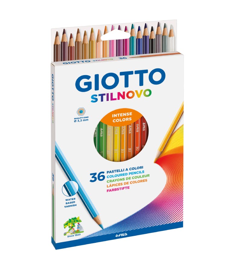 Giotto Stilnovo Ξυλομπογιές Λεπτές Ζωγραφικής  3.3χιλ 36 Χρωμάτων Coloured Pencils Intense Colors 025670000