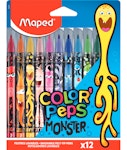 Maped Color Peps Monster Jungle Μαρκαδόροι Ζωγραφικής Λεπτές 12 Χρώματα 845400