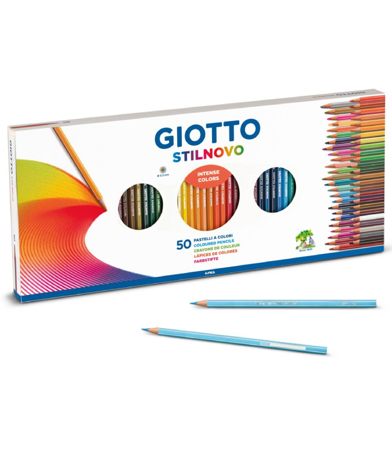 Giotto Stilnovo Ξυλομπογιές Λεπτές Ζωγραφικής  3.3χιλ 50 Χρωμάτων Coloured Pencils Intense Colors 257300