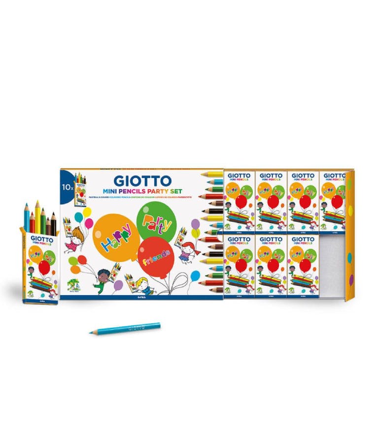 Giotto Kids Party Color Mini Pencils 10 Σετ Ξυλομπογιές των 6 χρωμάτων 312000