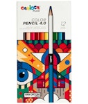 Carioca Plus Ξυλομπογιές COLOR PENCIL 4.0  Σετ 12τμχ με πάχος μύτης 4mm  042814