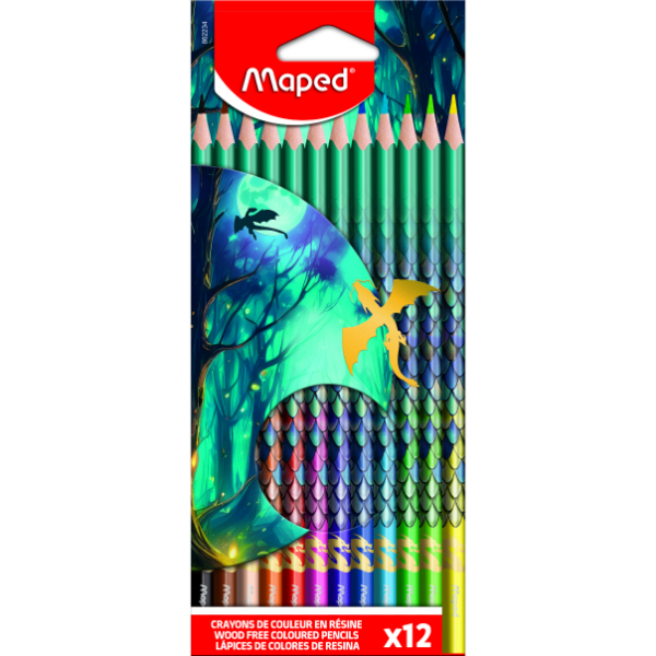 Maped Ξυλομπογιές 12τμχ DRAGON 862234