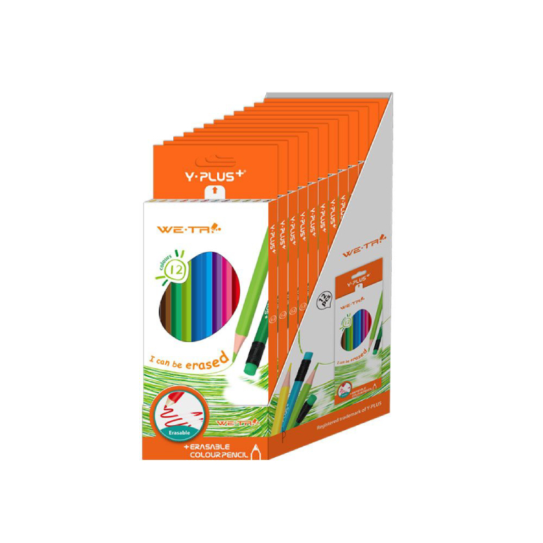  Ξυλομπογιές WE-TRI, WOOD FREE (ERASABLE) σετ  12 τεμαχίων TC180100 308953