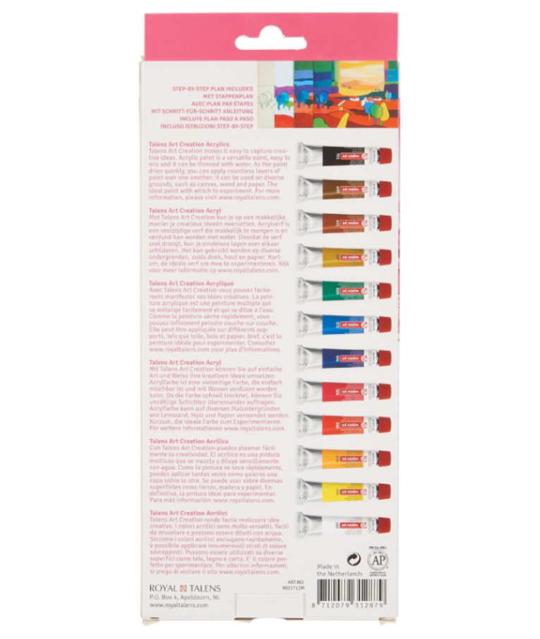 ROYAL TALENS - Royal Talens Art Creation Acrylic 12ml Σετ Ακρυλικών Χρωμάτων 12 χρωμάτων 9021712M
