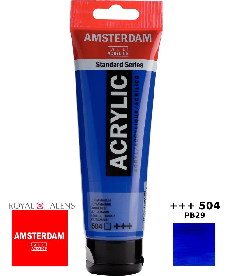 Royal Talens Amsterdam All Acrylics Standard Χρώμα Ακρυλικό Ζωγραφικής Μπλέ 120ml Ultramarine 504 17095042